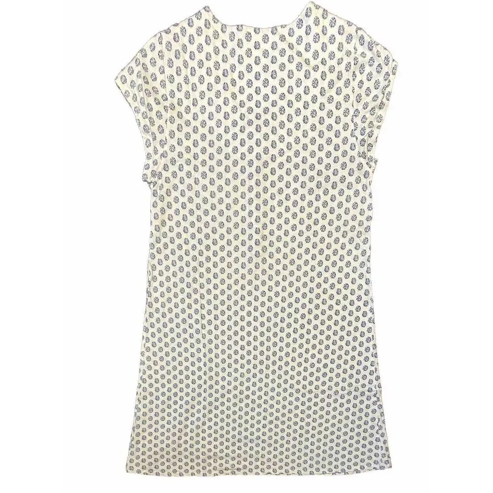 Eileen West‎ Nightgown Sz Small Knee Length Lace Detail Cotton Geometric Print